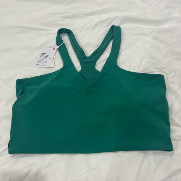 NWT Lululemon Bend This V and Racer Bra - Cascadia Green - Picture 6 of 7